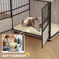 PawHut 80cm Furniture Style Dog Crate Dog Cage End Table Indoor with 3 Doors Soft Washable Cushion, for Medium Sized Dogs - 5
