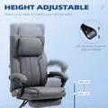 HOMCOM High Back Computer Desk Chair, Executive Office Chair with Adjustable Headrest, Footrest, Reclining Back, Dark Grey - 4