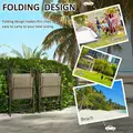Outsunny Set of Two Folding Garden Chairs, with Fabric Mesh Seats - Mixed Brown - 4