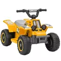 AIYAPLAY 6V Electric Quad Bike for Kids, Ride On ATV w/ Forward/Reverse, Headlights, for Ages 18-36 Months, Yellow - 1