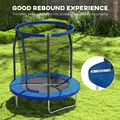 SPORTNOW 6ft Trampoline with Safety Enclosure Net, Steel Frame Outdoor Trampoline, with Edge, Safety Cover - 5