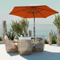 Outsunny 3(m) Solar LED Cantilever Parasol - Orange - 9