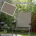 Outsunny Set of Two Folding Garden Chairs, with Fabric Mesh Seats - Mixed Brown - 5