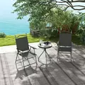 Outsunny Set of Two Folding Garden Chairs, with Fabric Mesh Seats - Dark Brown - 7