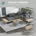 Outsunny Three-Piece 'L' Garden Sofa Set - Grey - 4
