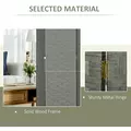 HOMCOM 4-Panel Room Dividers, Wave Fibre Freestanding Folding Privacy Screen Panels, Partition Wall Divider for Indoor Bedroom Office, 170 cm, Grey - 5