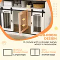PawHut Dog Crate Furniture for Small and Large Dogs, with Movable Divider - White - 5