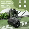 Outsunny 38L Fillable Cylinder Steel Lawn Roller - Black - 6