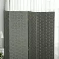 HOMCOM 4-Panel Room Dividers, Wave Fibre Freestanding Folding Privacy Screen Panels, Partition Wall Divider for Indoor Bedroom Office, 170 cm, Grey - 9