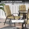 Outsunny Seven-Piece Garden Dining Set with Cushions - Beige - 6