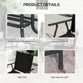 Outsunny Four-Piece Metal Garden Sofa Set - Black - 7