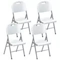 Outsunny Set of Four Foldable Outdoor Chairs - White - 1