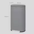 HOMCOM 30L Metal Kitchen Bin, with Soft-Close Lid - Grey - 3