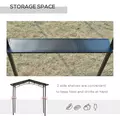 Outsunny 8ft x 5ft Outdoor BBQ Protective Gazebo Tent Aluminium Steel Frame w/ 2 Shelves Hardtop Roof Canopy Ground Stakes Safe Cooking - 5