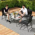 Outsunny Four-Piece Metal Garden Sofa Set - Black - 8
