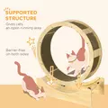 PawHut Cat Wheel with Brake, Scratching Pads - Oak Tone - 5