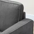 HOMCOM Small Two-Seater Corduroy Sofa - Grey - 8