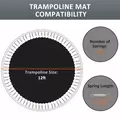 SPORTNOW Replacement Trampoline Mat with Spring Pull Tool, 72 V-Hooks, for 12ft Trampoline using 14cm Springs, Black - 4