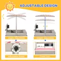 Outsunny Kids Wooden Sandbox w/ Canopy, Kitchen Toys, Seat, Storage, for Ages 3-7 Years - 4