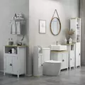 kleankin Slim Bathroom Storage Cabinet - White - 2