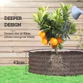 Outsunny Galvanised Raised Garden Bed with Safety Edging, Outdoor Raised Planter Box with Gloves, 120 x 120 x 43cm, Cream White - 4