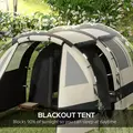 Outsunny Four Man, Two Room Blackout Tent, with Accessories - Khaki - 5
