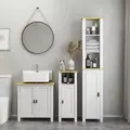 kleankin Slim Bathroom Storage Cabinet - White - 7