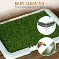 PawHut Puppy Training Pad, Indoor Portable Puppy Pad, with Artificial Grass, Grid, Panel, Tray, 46.5 x 34cm - 6
