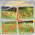 PawHut Dog Agility Equipment Set of Six Cones, Six Poles with Carry Bag, Three-Piece Adjustable Height Jumping Obstacles Orange - 5