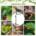 PawHut Adjustable Height and Length Reptile Lamp Stand Holder with Hook Hanging, Base - Black - 4