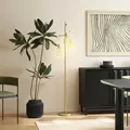 HOMCOM 3-Light Floor Lamp, 170cm Industrial Dimmable Standing Lamp with Steel Wire Cage Lampshades for Living Room, Bedroom, Dining Room, Study, Bulb Not Included, Gold Tone - 8