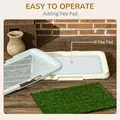 PawHut Puppy Training Pad, Indoor Portable Puppy Pad, with Artificial Grass, Grid, Panel, Tray, 46.5 x 34cm - 8