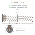 Outsunny Expanding Trellis Fence Freestanding Movable Fence Foldable Garden Screen Panel Aluminium, 405cm x 103.5cm, Dark Brown - 5