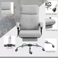 Vinsetto Faux Leather Massage Office Chair - Light Grey - 7