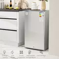 HOMCOM 91L Freestanding Under-Counter Fridge with Lock - Grey - 8