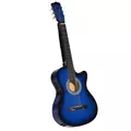 HOMCOM 38 Inch Full Size Acoustic Electric Guitar, Classical Beginner Junior Adult Guitar Gloss Finish with Carrying Case, Strap, Picks, Spare Strings - Blue - 1