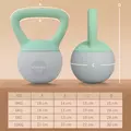 SPORTNOW 4kg/6kg/8kg/10kg Soft Kettlebell, Kettle Bell with Non-Slip Handle, for Home Gym, Strength Training, Cardio - Grey and Green - 3