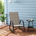 Outsunny Rocking Garden Chair - Light Brown - 8