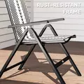 Outsunny Rattan Reclining Garden Chairs - Black - 8