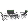 Outsunny Four-Piece Portable Picnic Table Set - Green - 1