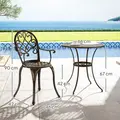 Outsunny Three-Piece Elegant Aluminium Garden Set - Bronze Tone - 3