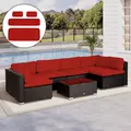 Outsunny Set of 14 Outdoor Cushion Covers - Red - 2