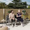Outsunny Two-Seater Aluminium Garden Sofa - Grey - 2
