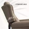 HOMCOM 45° Lifting Riser and Recliner Armchair  - Dark Brown - 7