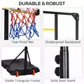 SPORTNOW Height Adjustable Basketball Hoop and Stand with Firm Backboard and Weighted Base, Portable Wheels, Yellow - 7