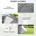 Outsunny 4-6 Man UV Protection Camping Tent - Charcoal Grey and White - 7