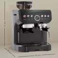 HOMCOM 15 Bar Coffee Machine, with Adjustable Grind, Steamer and Accessories - Black - 3