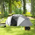 Outsunny 4-6 Man UV Protection Camping Tent - Charcoal Grey and White - 8