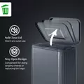 HOMCOM 40L Dual Compartment Rubbish Bin, with Soft-Close Lid - Black - 5
