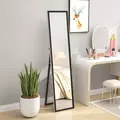 HOMCOM Glitter Frame Full-Length Mirror - Black - 2